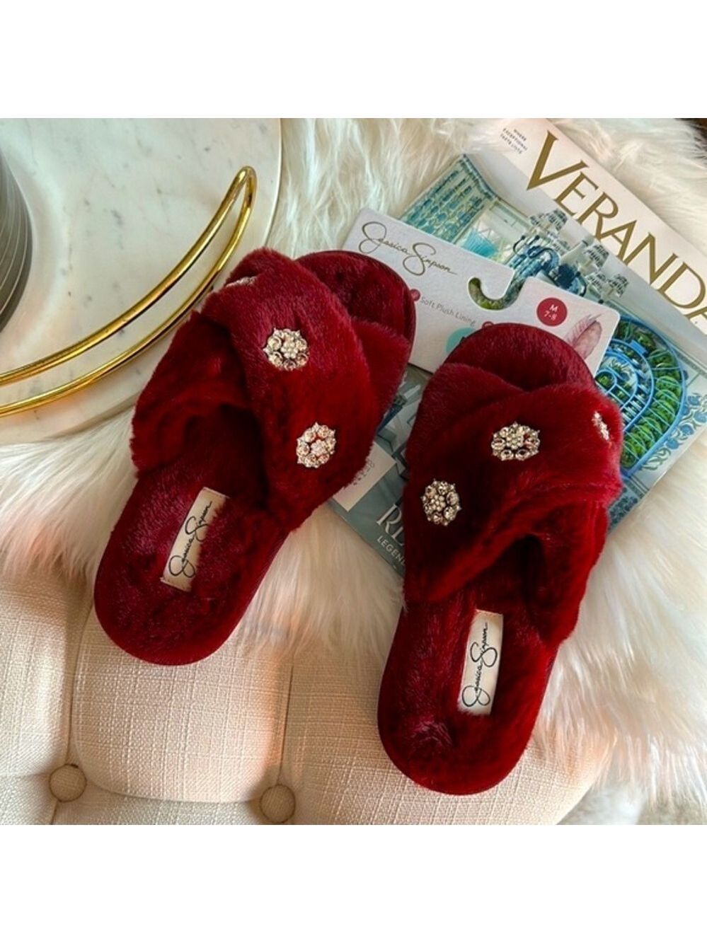 JESSICA SIMPSON DIAMOND SLIPPER SIZE 7/8